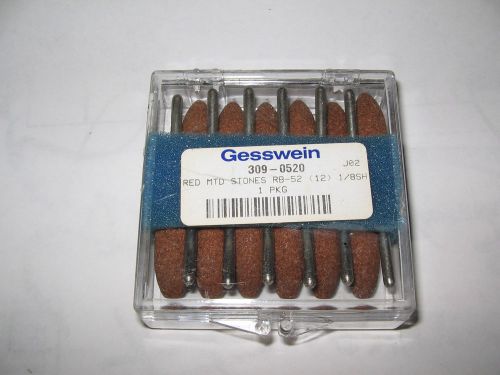 Gesswein, Red MTD Stones, 1/8” Shank (QTY 12)