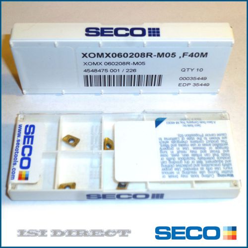 (100PCS) XOMX 060208R-M05 F40M SECO *** 10 INSERTS *** FACTORY PACK ***