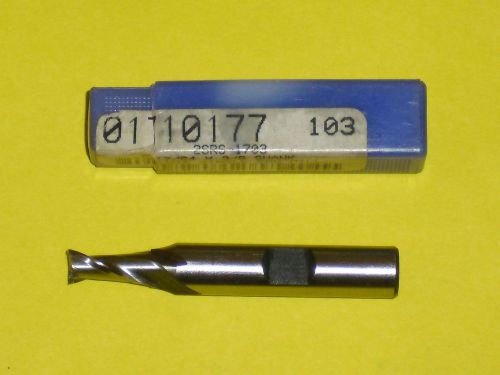 17/64&#034; End Mill HSS 9/16&#034; Length of Cut 3/8&#034; Shank 2 Flute NEW