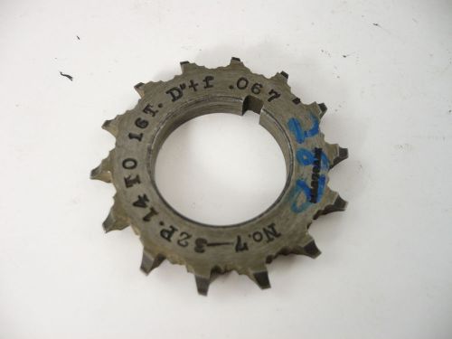 GEAR CUTTER 7 32 P 7/8 &#034; BORE MADE IN U.S.A. #287