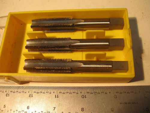 3 pc 9/16&#034;-18 NF Taper Taps Morse New HSS 32314 2046                         (7)