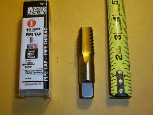 1/2&#034; X 14 TAPERED PIPE TAP MASTER MECHANIC  TITANIUM COATED