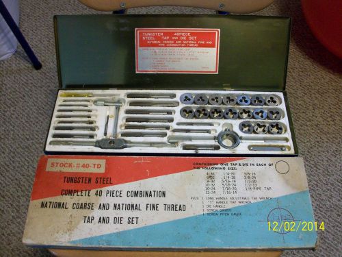 Tungsten steel 40 pc. Tap and Die set