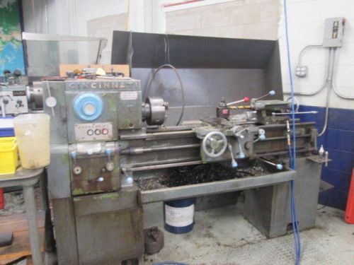 Cincinnati 10&#034; x 36&#034; hydro shift lathe w/ 8&#034; 3 jaw chuck for sale