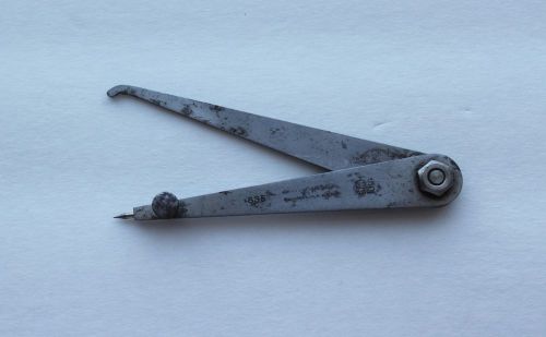 Brown &amp; Sharpe #835 4&#034; Adjustable Point Calipers Dividers Hermaphrodite