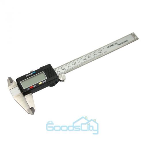 6&#034; 150mm Stainless Steel Digital Vernier Caliper Micrometer Guage w/ Hard Case