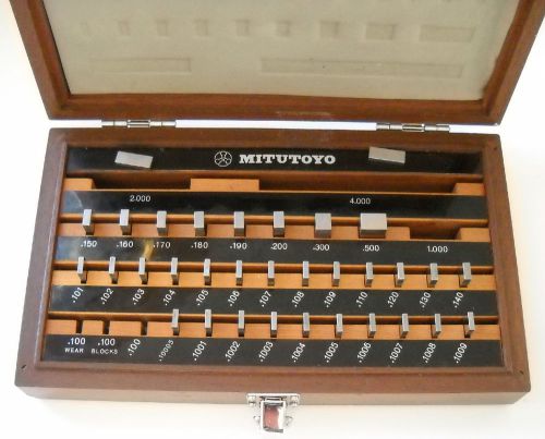 Mitutoyo Gage Block Set #BE1-35-3 Grade 3 Partial Set Nice Case