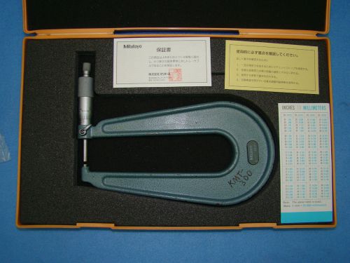 Mitutoyo 0-1&#034; Depp Throat Micrometer Model 118-129 Resolution .0001&#034;