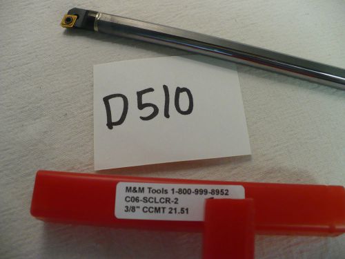 1 new 3/8&#034; carbide boring bar takes ccmt 21.51 carbide insert. 4-5/8&#034; oal. d510a for sale