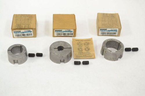 LOT 3 NEW DODGE ASSORTED 117163 117080 117081 TAPER-LOCK BUSHING B290413