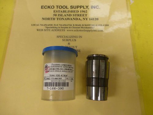 Tg-100 collet size = 47/64&#034; made by bison new/unsed $8.75 for sale