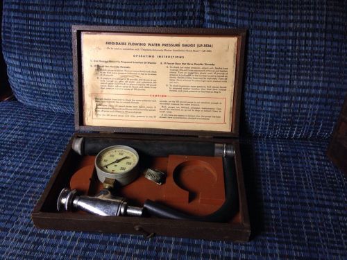 Vtg Frigidaire Flowing Water Pressure Gauge Appliance Repair Man Tool