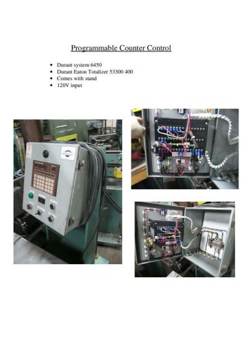 DURANT SYSTEM 6450 PROGRAMMABLE COUNTER CONTROL Make Offer !