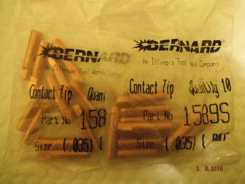 BERNARD 1589S CONTACT TIP ELLIPTICAL .035&#034; (0.9MM) X 1.5&#034; (38.1MM) 20 PIECE LOT