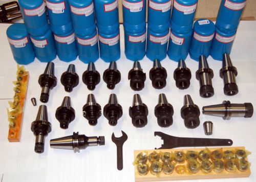 48 pc. techniks cat 40 er cnc collet chucks kit-coolant for sale