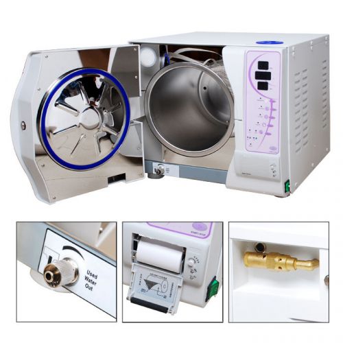 23L Dental Autoclave Vacuum Steam Sterilizer Medical Disinfection Print Class B