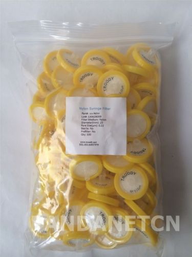 NEW 50pcs Nylon Syringe Filters 25mm 0.22um non-sterilized