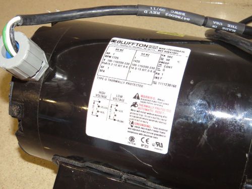 BLUFFTON 1HP MOTOR MODEL 1201006416 FOR VARIAN TRI-SCOLL PUMP?  -a