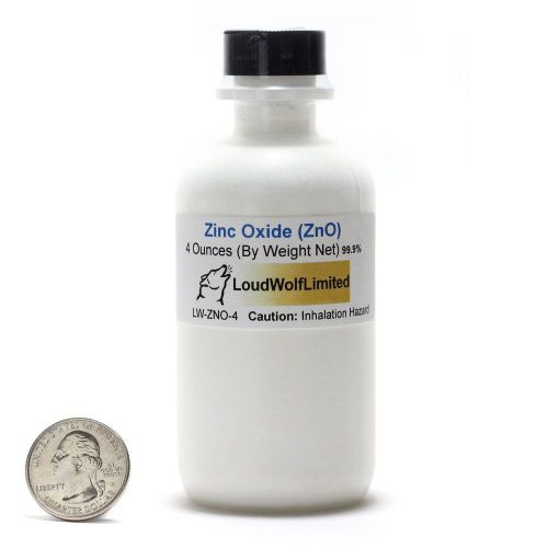 Zinc oxide / fine powder / 4 ounces / 99.9% pure / ships fast from usa for sale