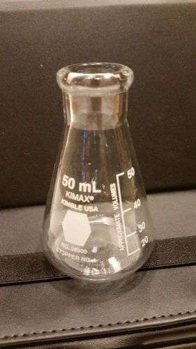 Kimble Kimax Glass 50mL Conical Erlenmeyer Graduated Heavy Duty Flask 26500