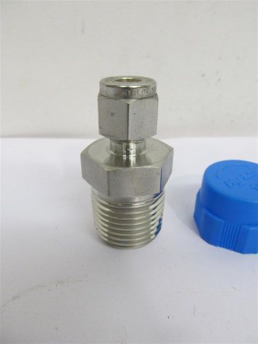 Hy-Lok CMC 4-8N-S316, 1/2&#034; MNPT x 1/4&#034; Compression A-Lok 316SS Connector