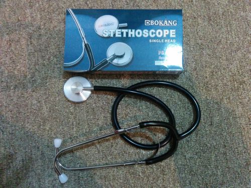 BOKANG NURSES AND DOCTORS SINGLE HEAD STETHOSCOPE BLACK COLORED NEW