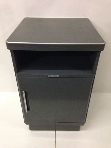 STEELMASTER Industrial STEEL CABINET Vintage NEW YORK Desk END TABLE 1970&#039;s