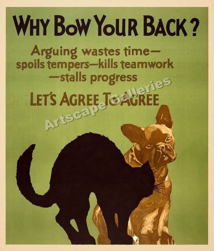 Why bow your back? 1920&#039;s motivational poster - 36x42 for sale
