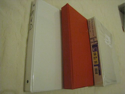 USED LOT of 3 (1 inch binder) 3 Ring presentation, Multi-color