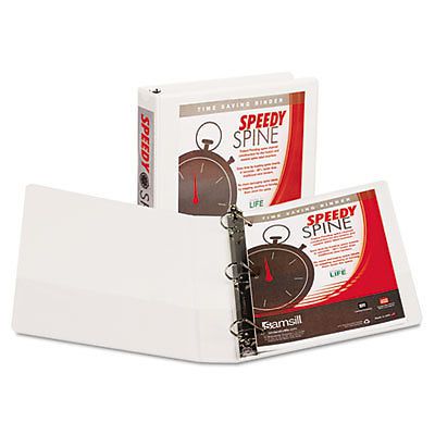 Speedy spine angle-d ring view binder, 11 x 8-1/2, 1-1/2&#034; capacity, white for sale