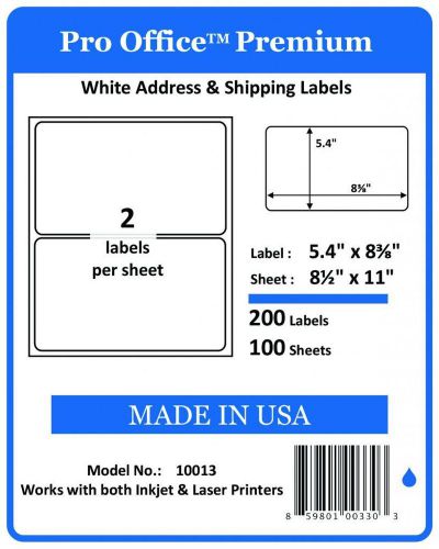 Po13 200 pro office self-adhesive premium shipping label round corner usps ups for sale