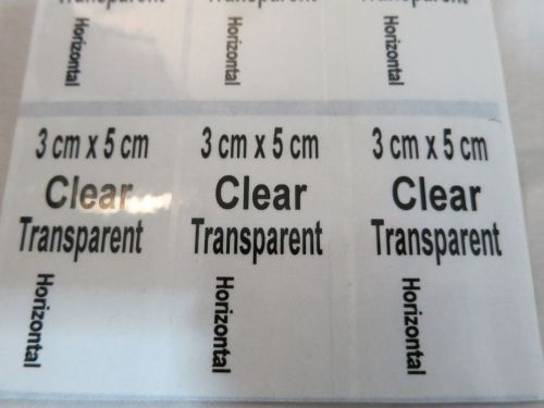 96 transparent clear personalized waterproof name stickers 3 x 5 cm labels deca for sale