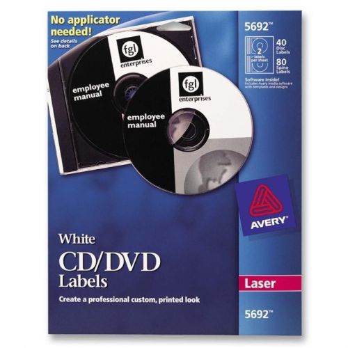 AVERY DENNISON 5692 CD/DVD LABELS FOR LASER