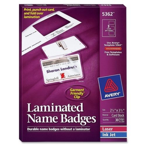 Avery Media Holder Kit - Badges Holder and Clip - 30 / Box