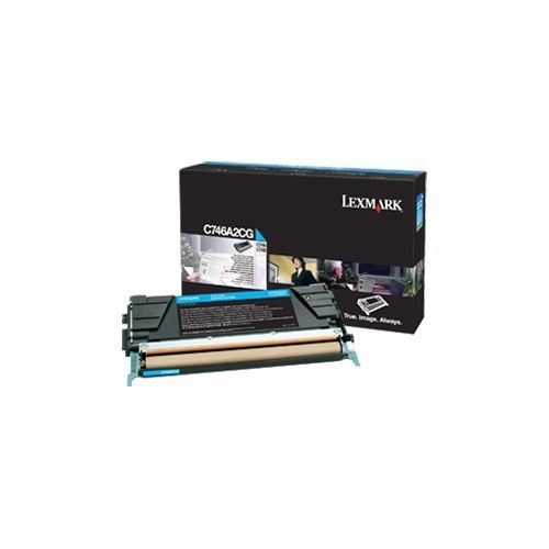 LEXMARK SUPPLIES C746A2CG CYAN TONER CARTRIDGE FOR C746