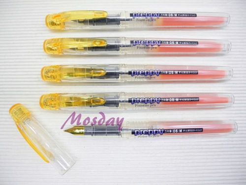 5 Pcs Platinum Preppy Fountain Pen 0.5mm Medium Nib Included 5 cartridges, Y