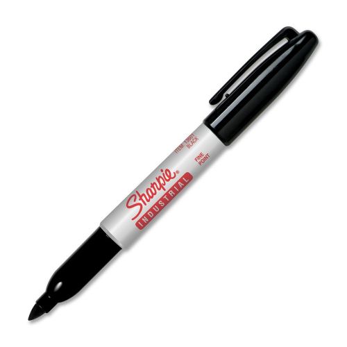 NEW Sharpie 13601 Industrial Fine Point Permanent Marker, Black, 12-Pack