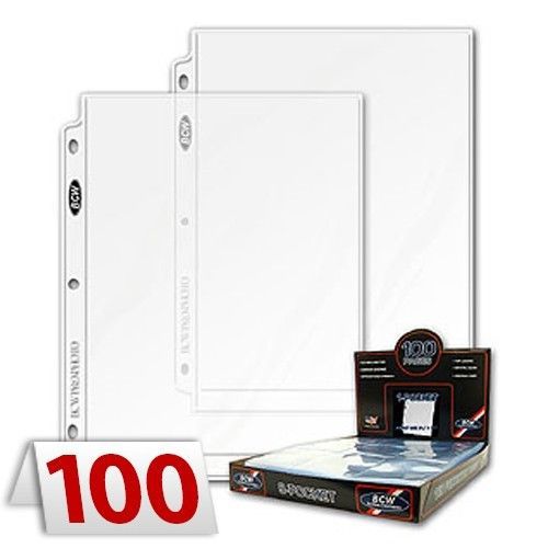 100 Clear Protective Album Photo Pages 8 x 10 Acid Free for Photos, Comics etc.