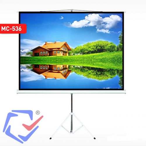 Maclean 72&#034; HD Matt White Quality Projector Screen 4:3 Portable w Handle Tripod