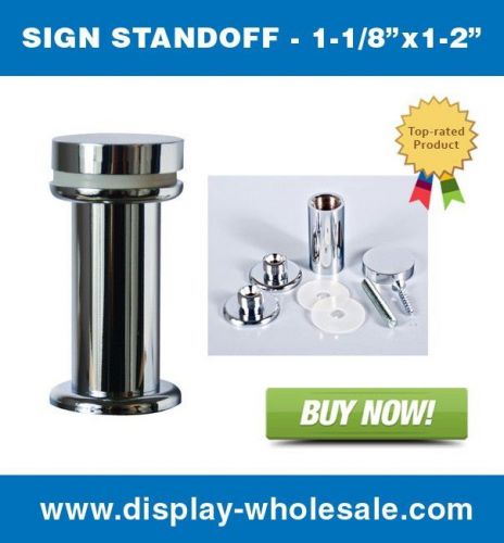 Sign Standoffs Polished 1-1/8&#034; X 2&#034; [4 PCS]