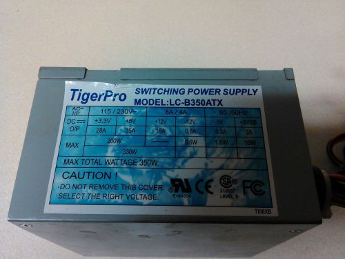 Tigerpro lc-b350atx p4-350w 350w atx switching power supply 350 watt !vp359 for sale