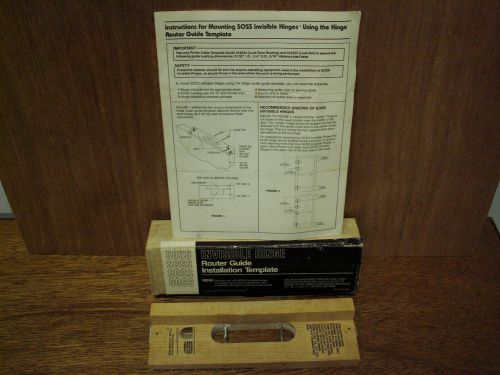 SOSS Wood Router Guide Template for Model 212 Invisble Hinge