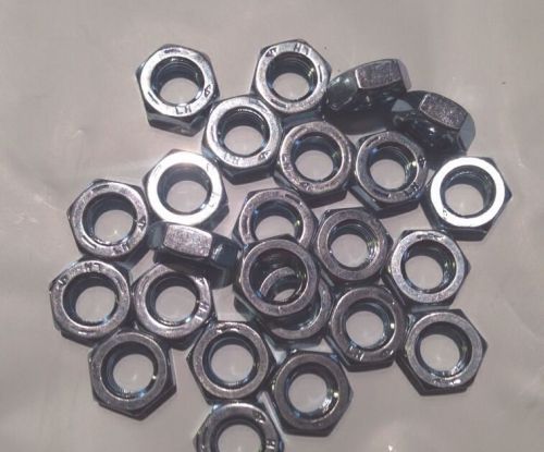 24 Pack Hex Jam Nut Left Hand Reverse Thread 5/16-24 Qty 24 Zink Chromate