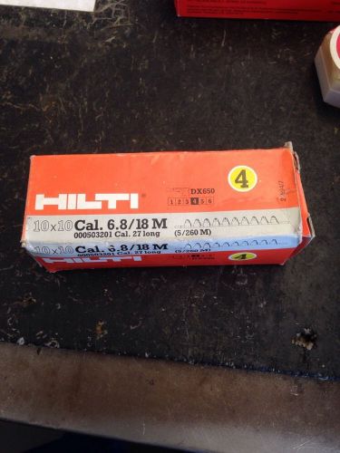 27 Cal Hilti Loads Long 6.8/18M 10x10  Yellow Strips 000503201