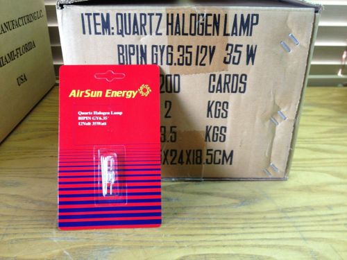 LOT/200 QUARTZ HALOGEN LAMP BIPIN GY6.35 12Volt 35Watt FREE SHIPPING