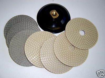 5&#034; Dry Concrete Diamond Polishing Pad 8PC, grinder