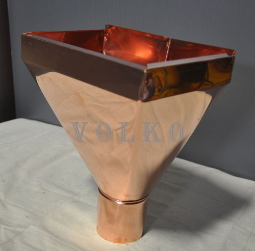 4&#034; Commercial Copper Leader Head | Collector Box | Scupper Box | Conductor Head