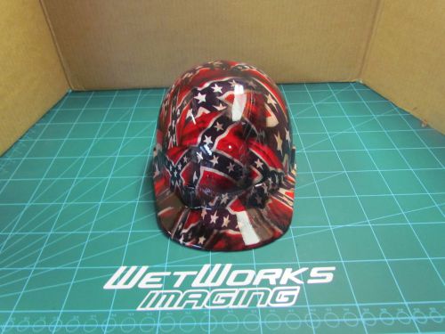 custom hydro dipped hard hats, new design looks killer!!!! rebel flag