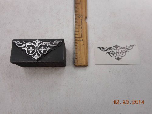 Printing Letterpress Printers Block, Typographic Flourish Ornament Tailpiece