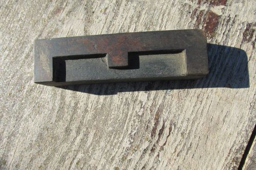 Vintage Letter E Slim Letterpress Printer Wood Block 4&#034; X 1&#034;